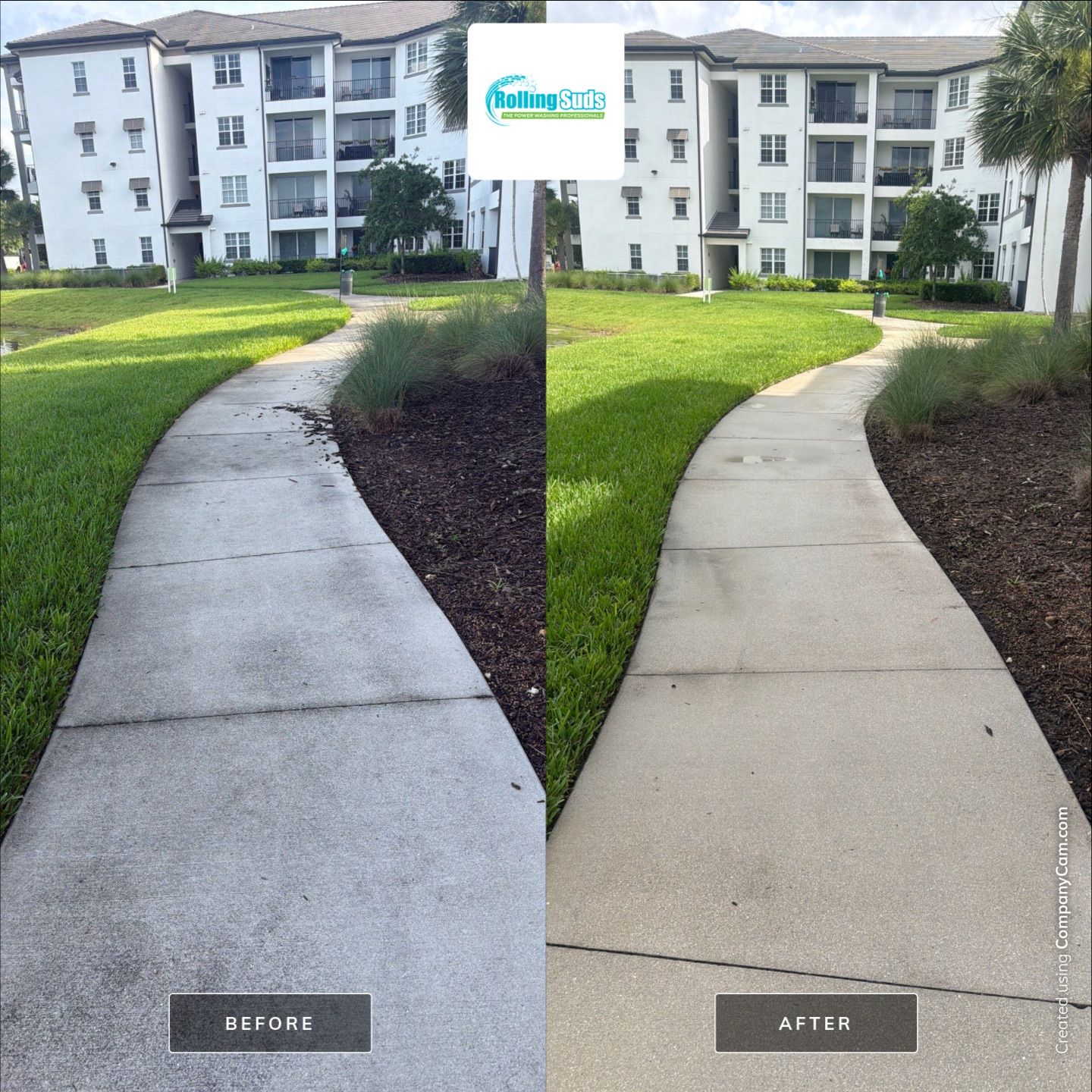 Apartment Flat Work by Rolling Suds Power Washing of Naples - Fort Myers