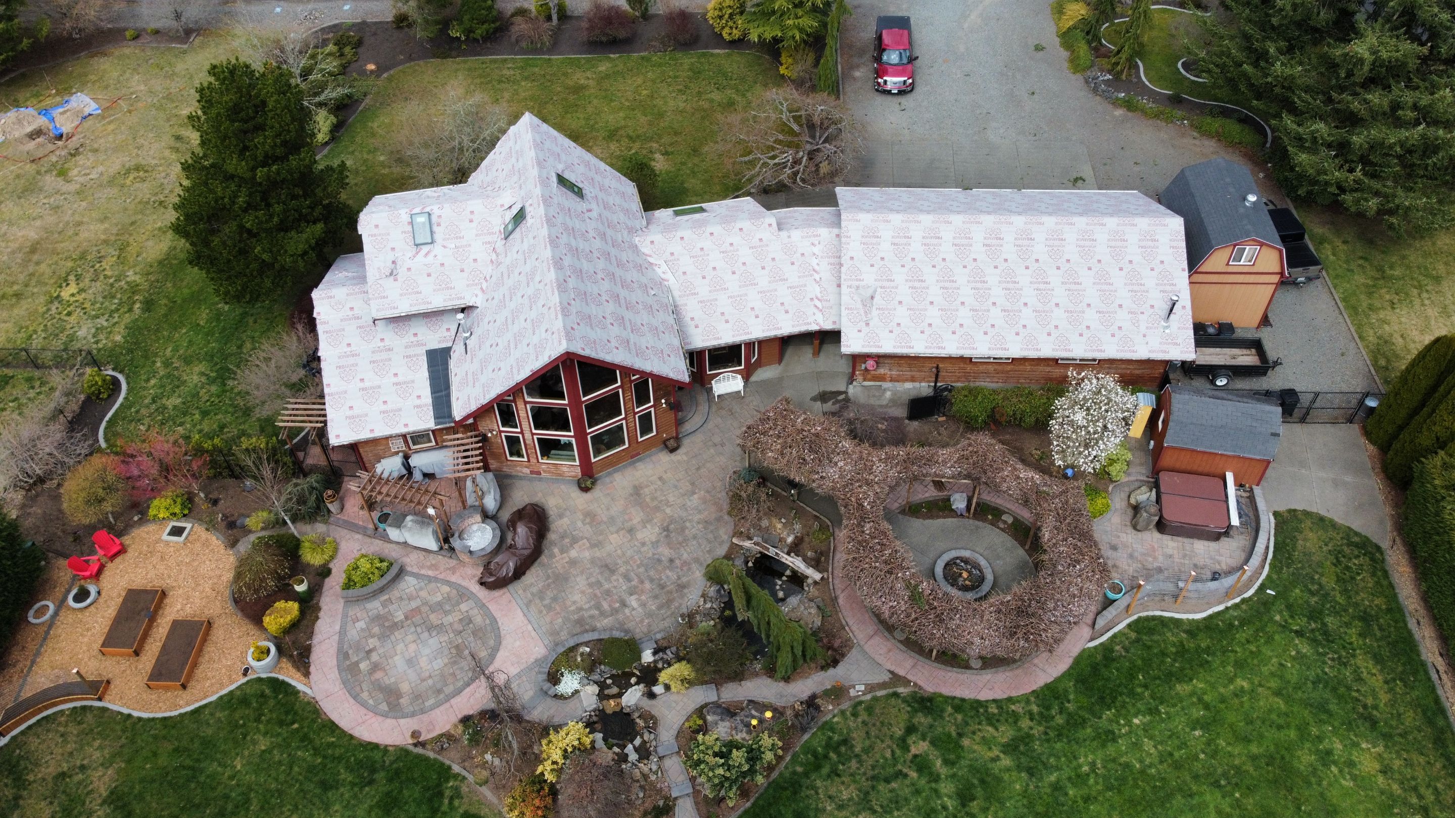 Buckley Roof Replacement using Standing Seam Metal - Dark Bronze by RoofSmart