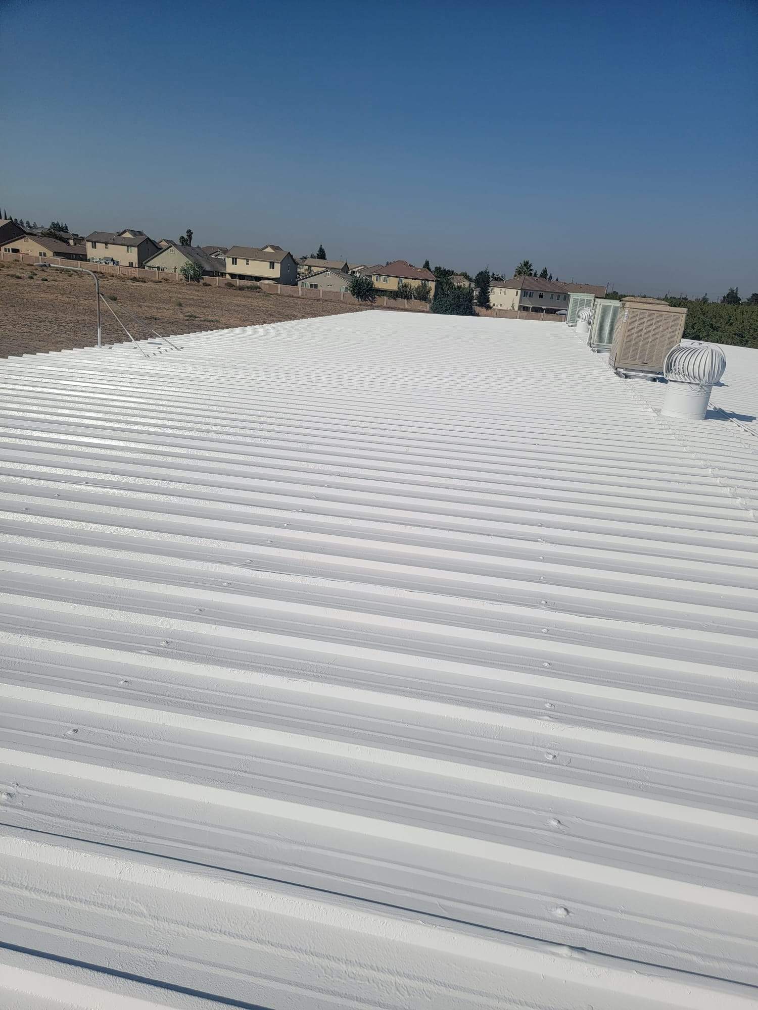 MR Roofing system using Conklin Benchmark/PUMA XL fabric and coating by Straight Edge Roofing Inc