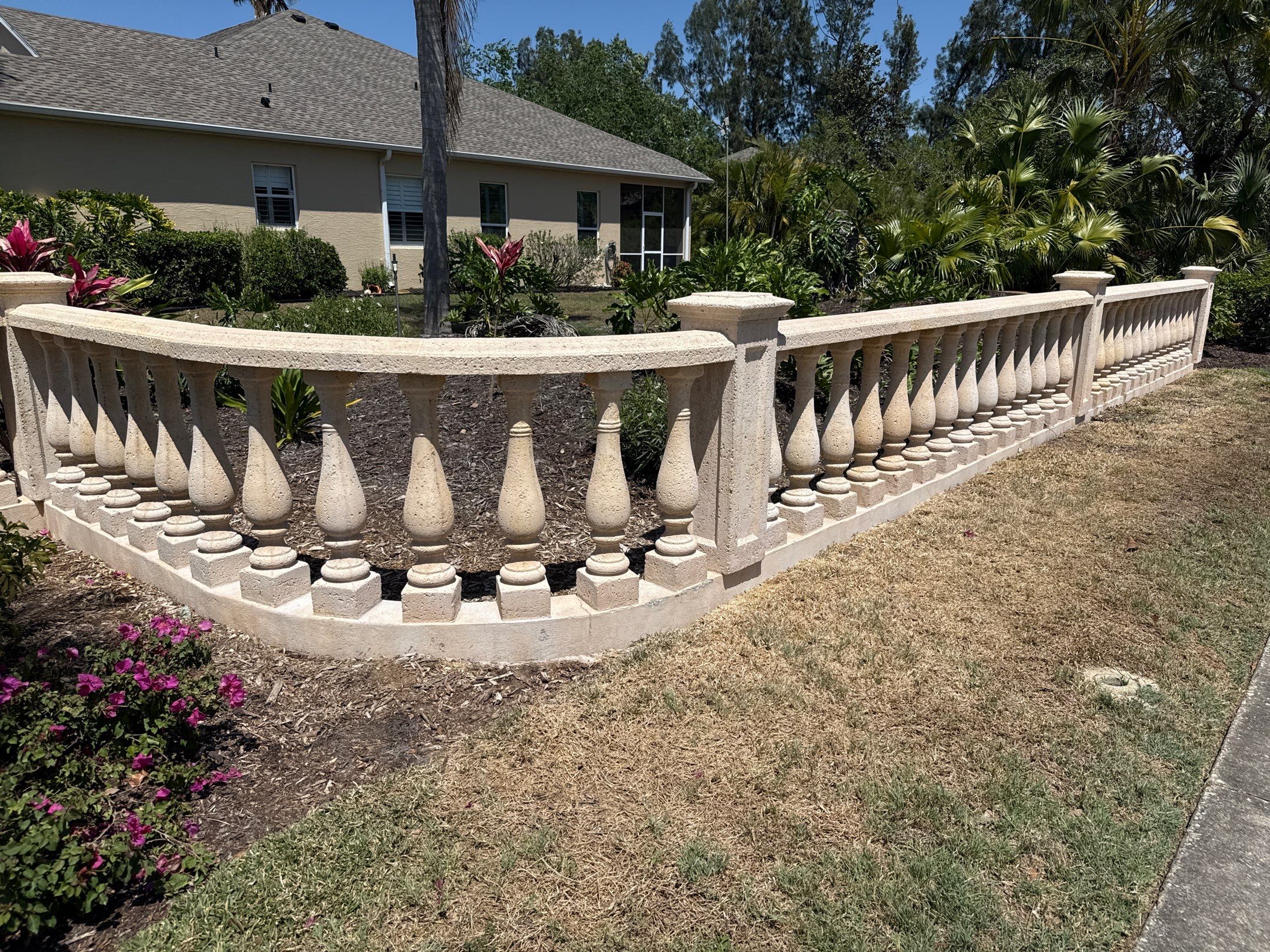 Decorative Wall & Entrance Sign Cleaning | Timberly Community | Parrish, FL by Sunshine AquaWash