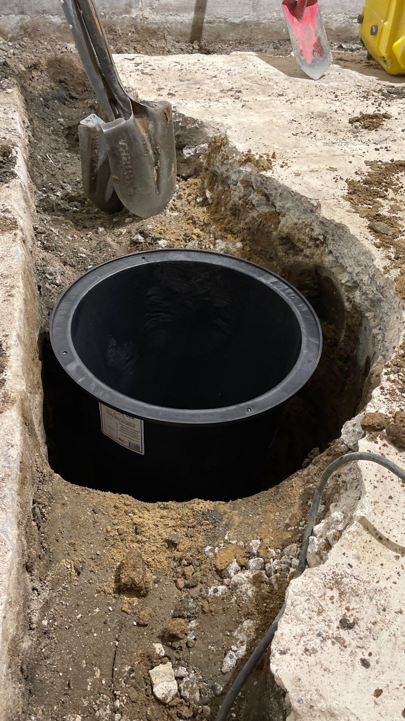 Drain tile & a sump pump for Ruth by Waterproofing Northeast