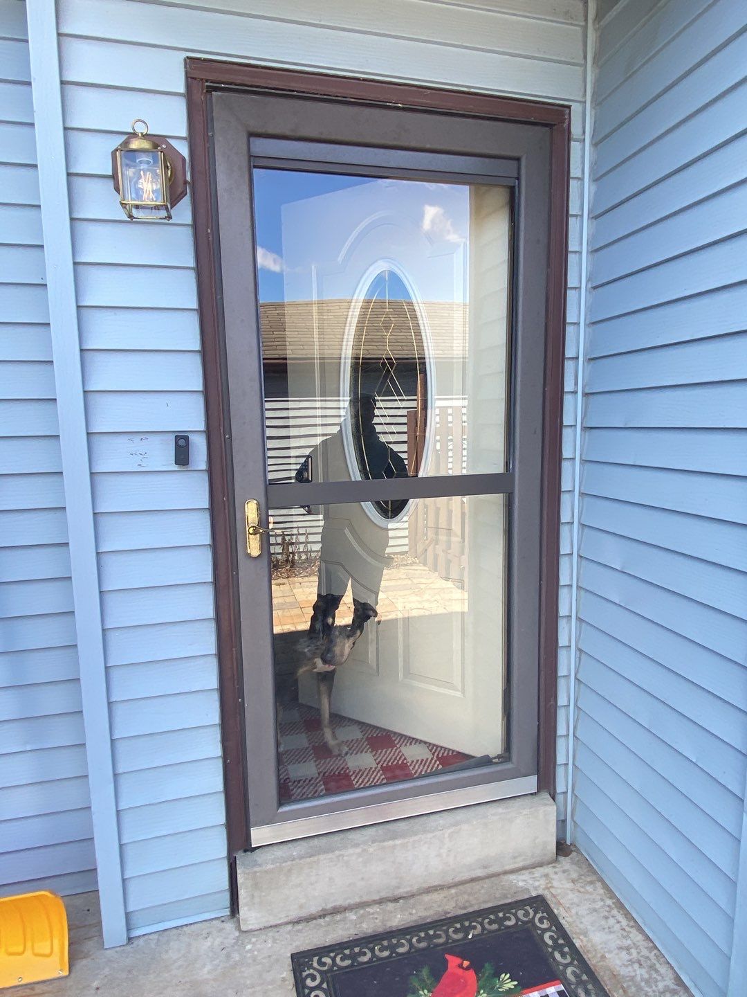 Door Installation using Entry door by Total Restoration Services 