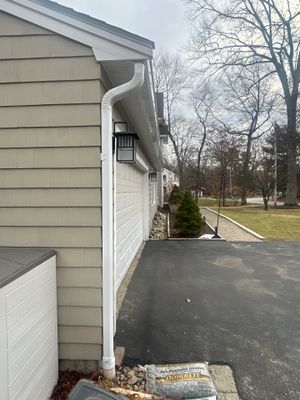 Chelmsford Garage Gutter System with French Drain Integration