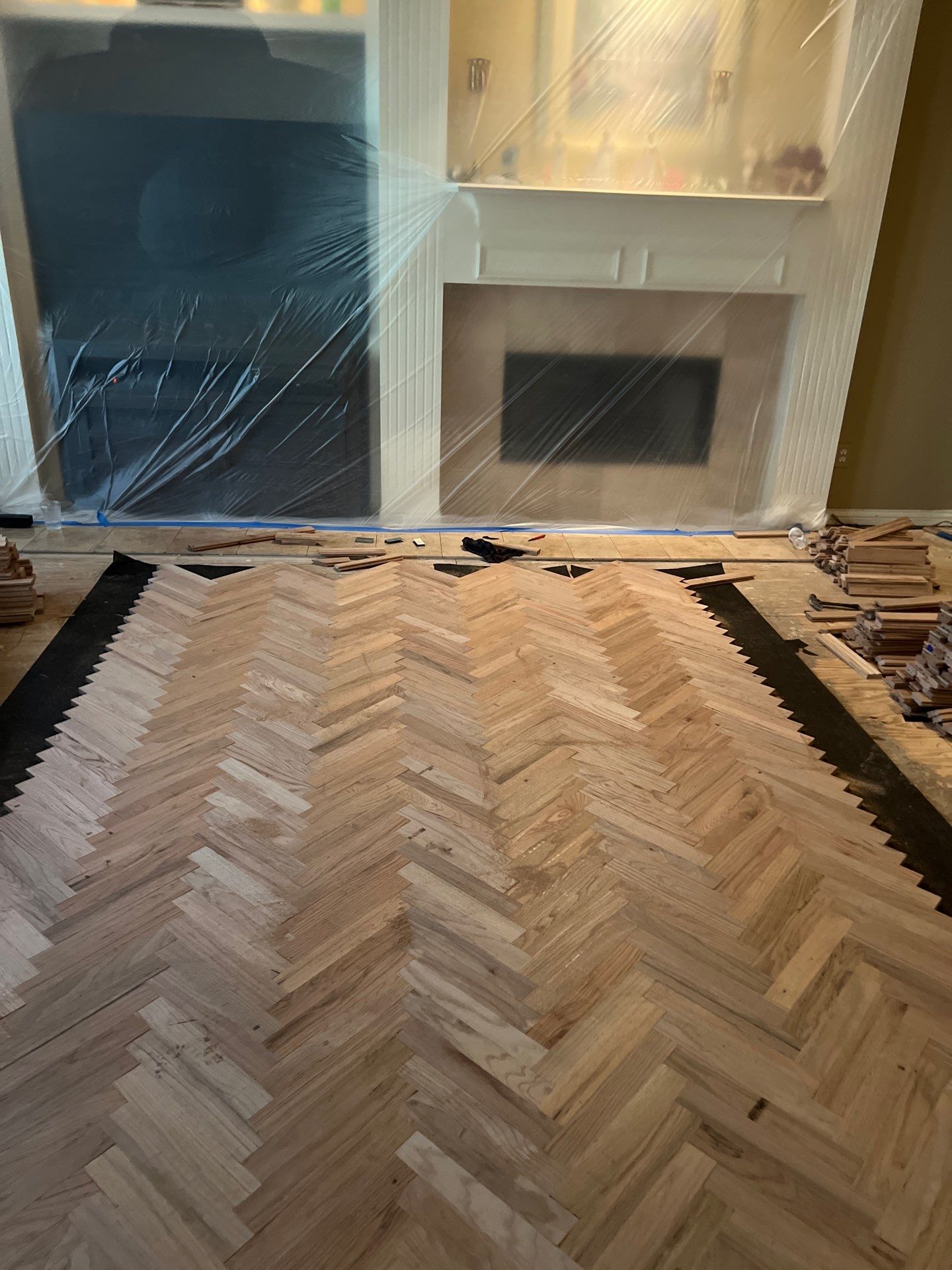 Long Herringbone in living rooms rock by Bernard Hardwood Floors