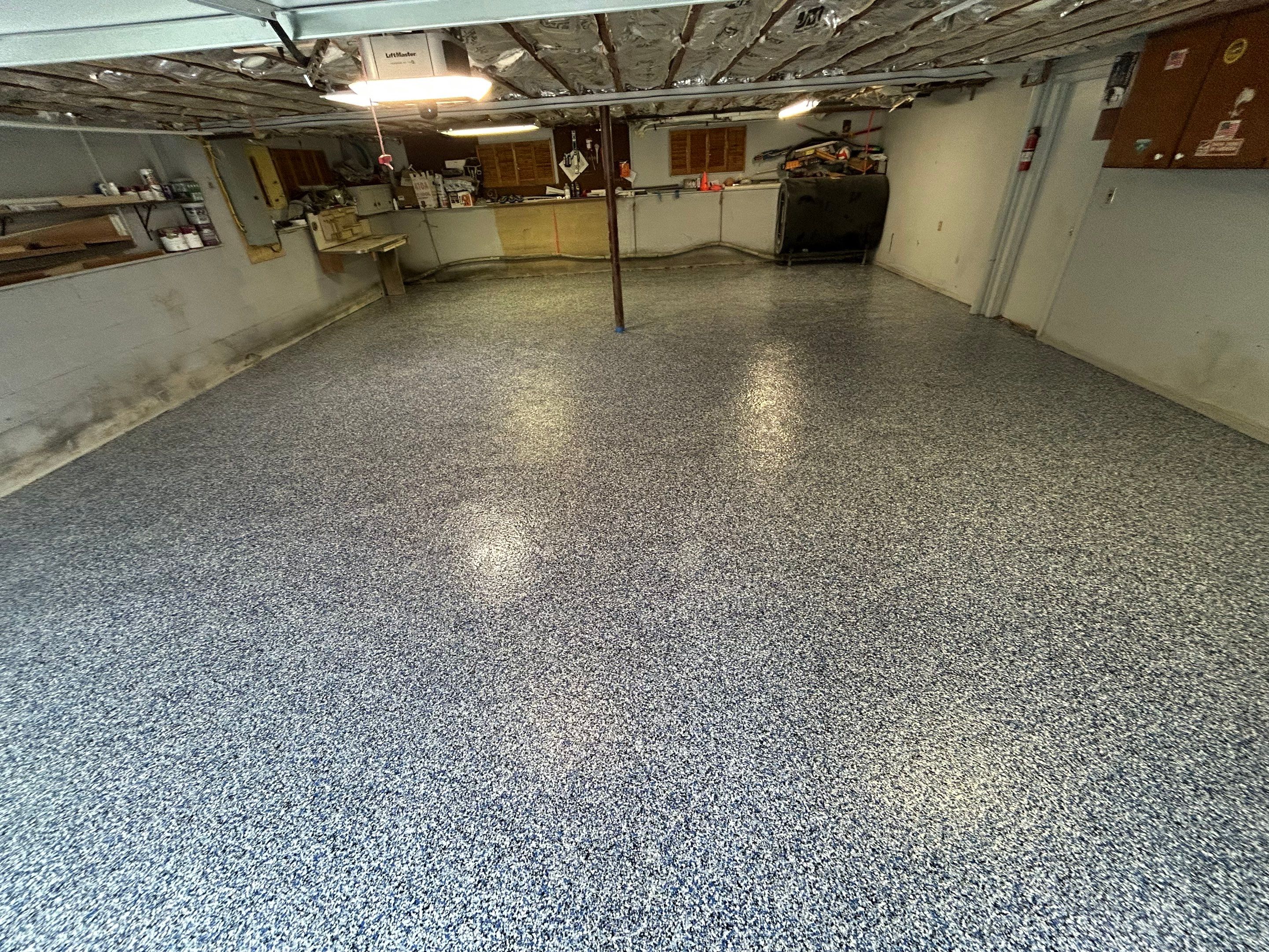 Concrete Floor Coating Using Cabin Fever Color by DiGiorgi Roofing and Siding Inc