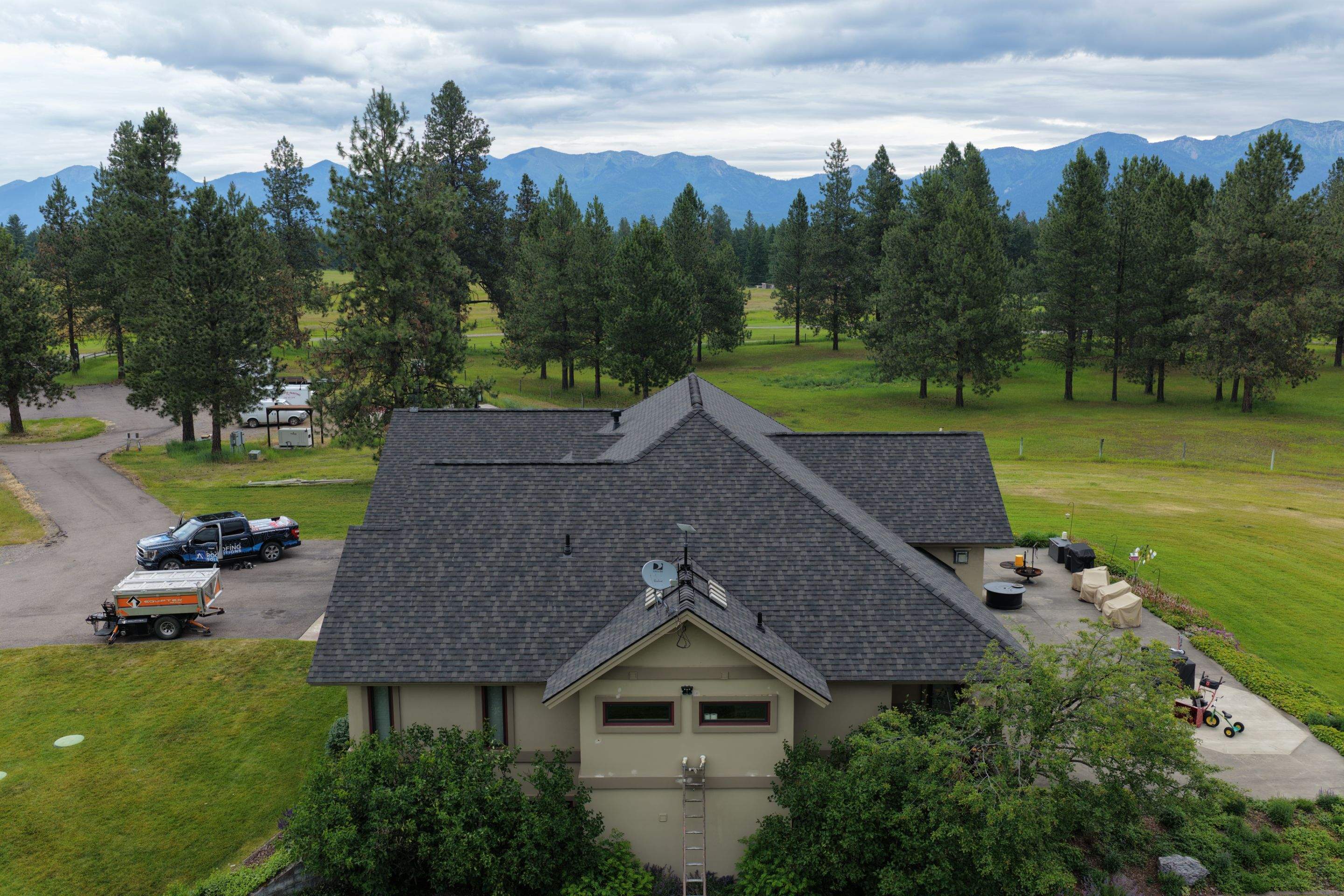 Roof Replacement using GAF Timberline HDZ - Midnight Mesa  by Montana Roofing Solutions