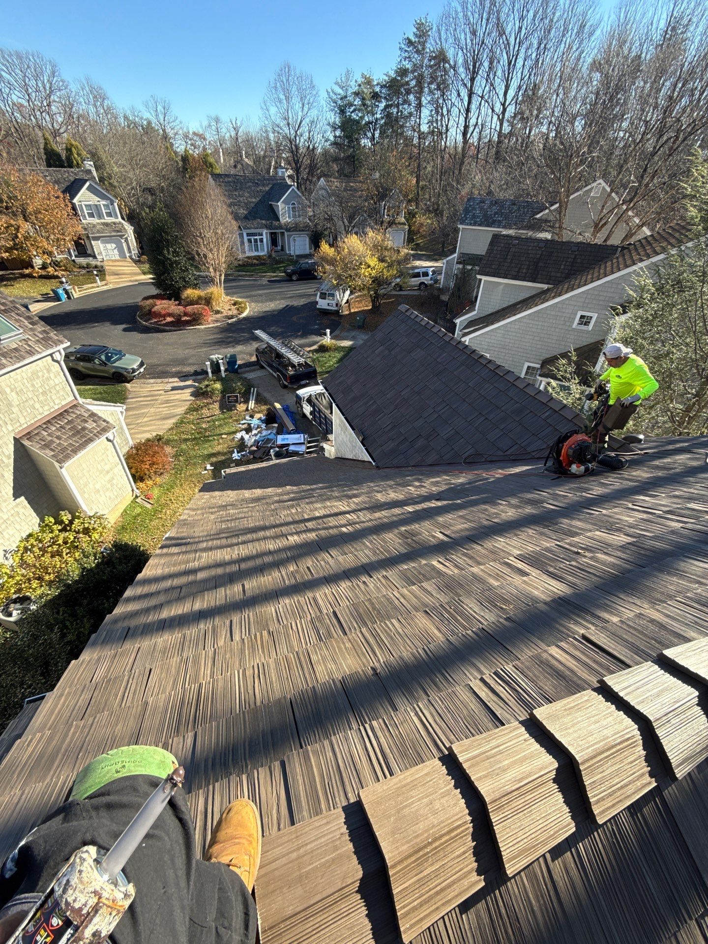 Reston :  Residential Roof Replacement with Brava Synthetic Cedar Shake Class C Natural  by RM Banning, Inc.