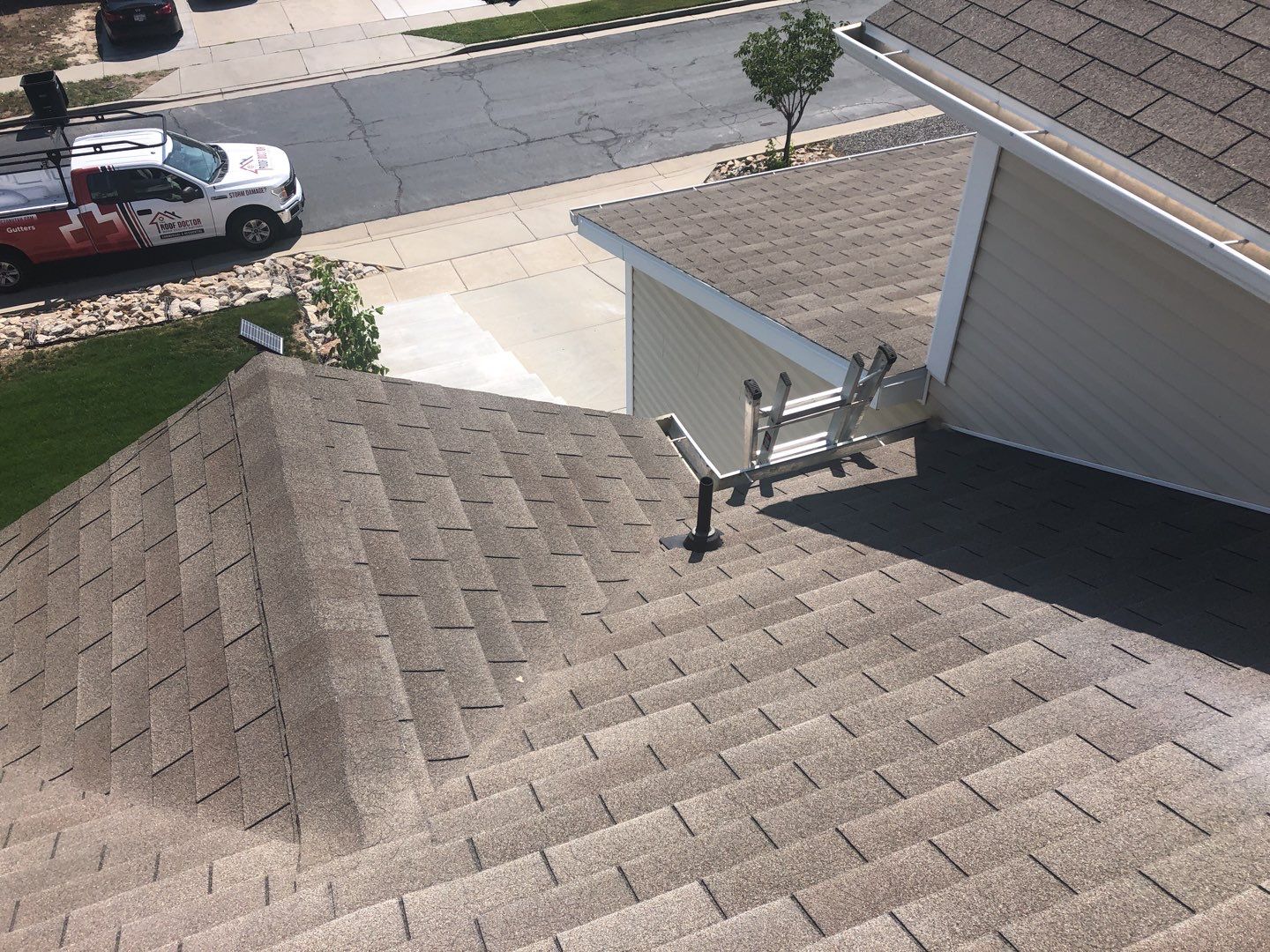 Storm Damaged Roof using GAF Timberline HDZ - Lifetime Shingle by The Roof Doctor