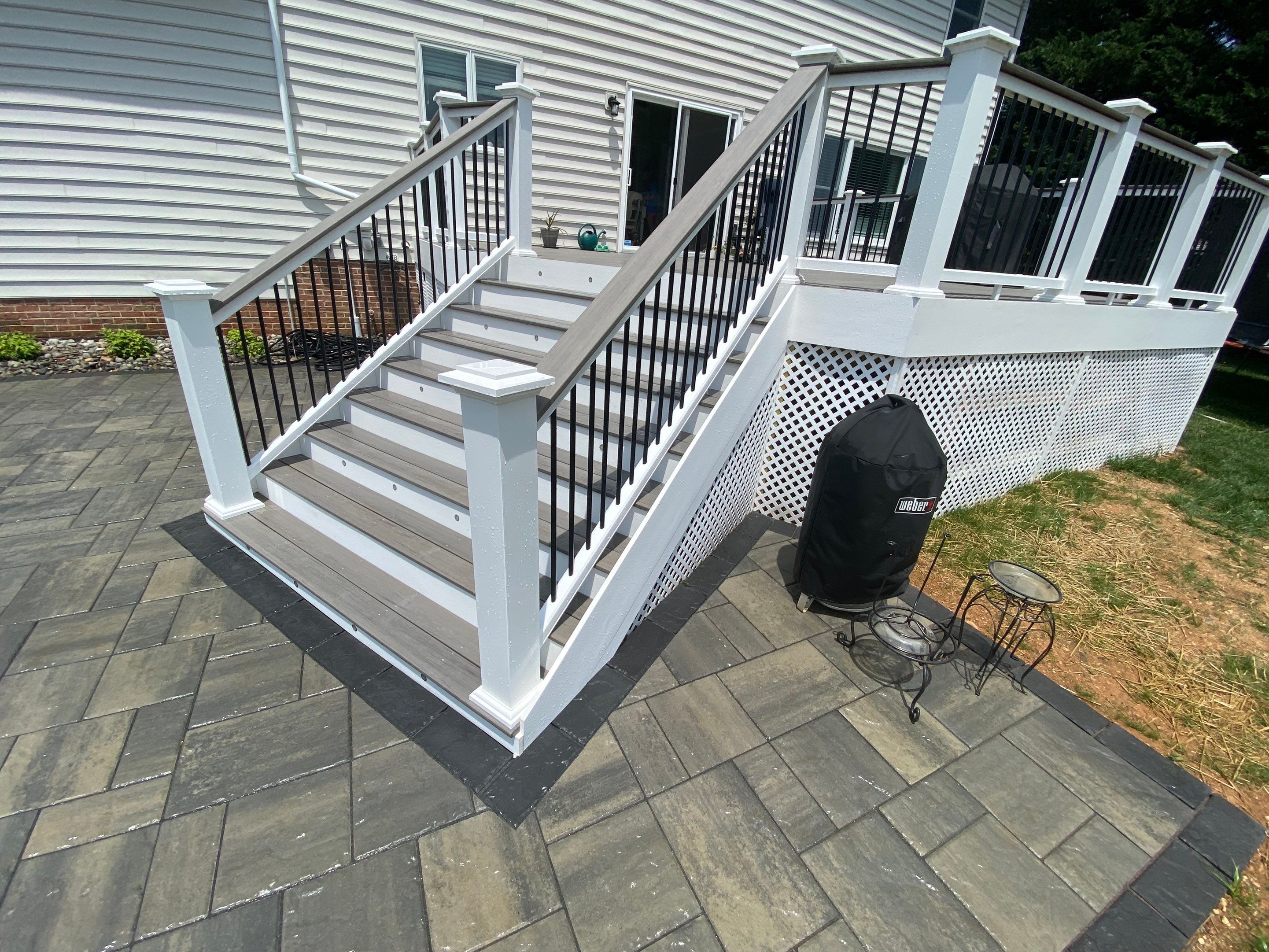 Backyard Transformation using Techo-Bloc Pavers by The Smet Companies, LLC