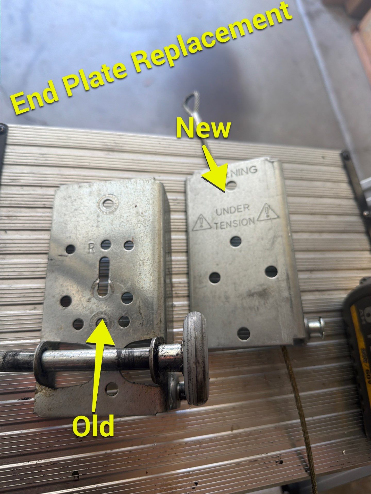 Single spring replacement and track reset and alignment in Danville, CA by Valiant Garage Door