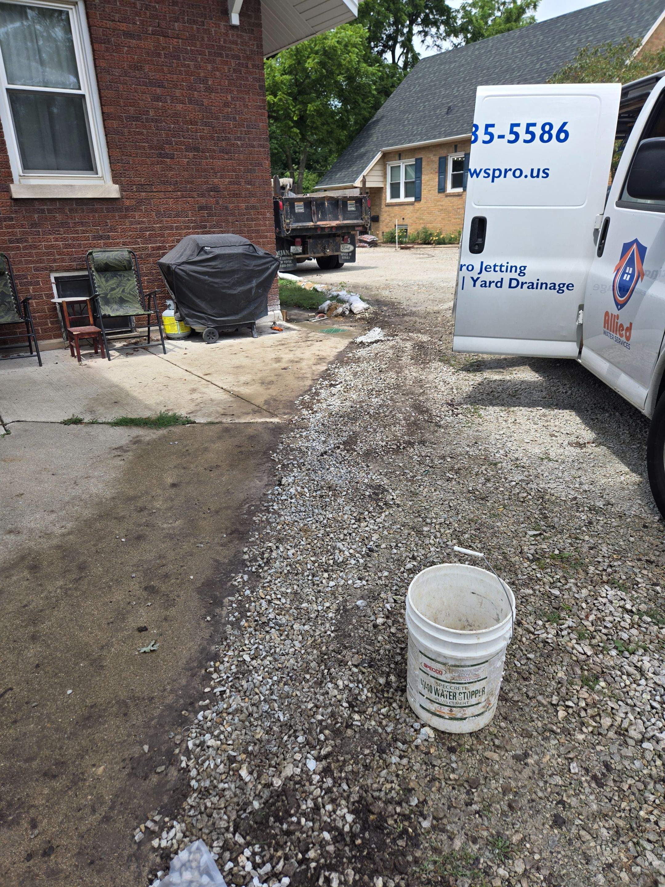 Enhanced Exterior Water Capture Basin With Ultimate Water Drainage French Drain System by Allied Water Services