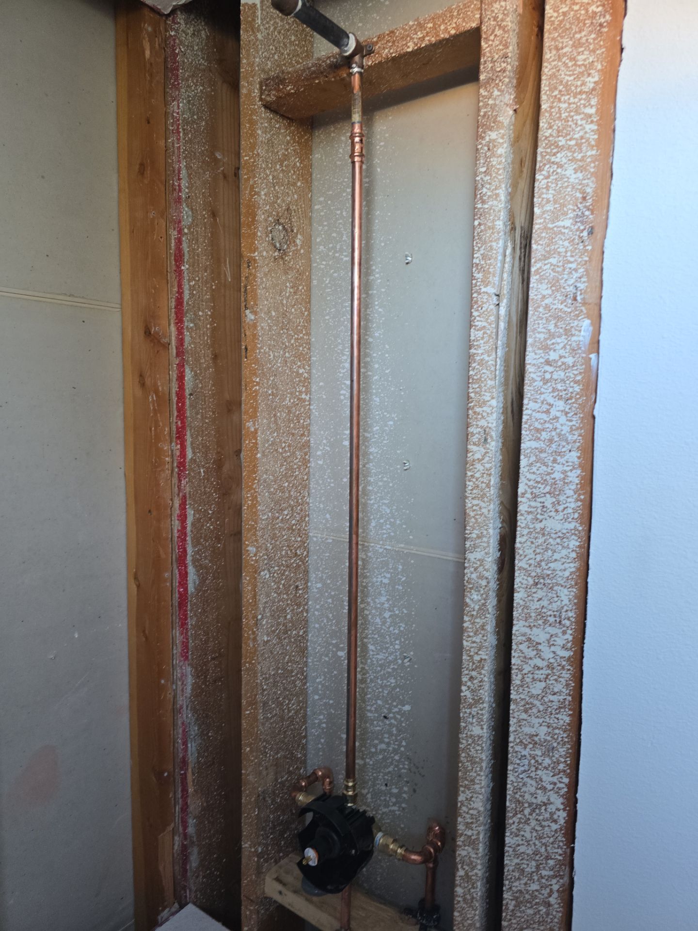 Installing Water Pipe for Shower by Us Plumbing