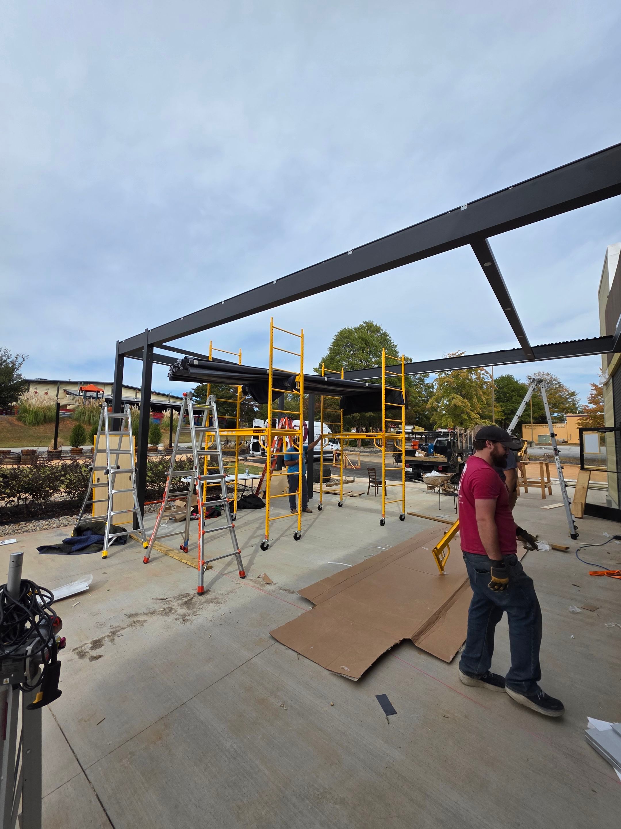 Restaurant project in process - Greenville, SC  by Southern Traditions Window Fashions