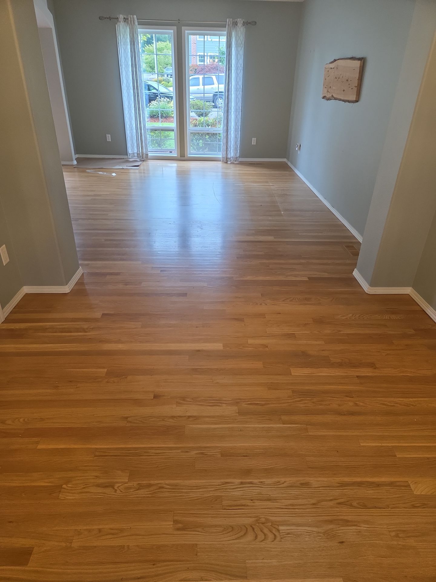 Natural Oak Hardwood Flooring Refinish in Milwaukie by American Made Construction
