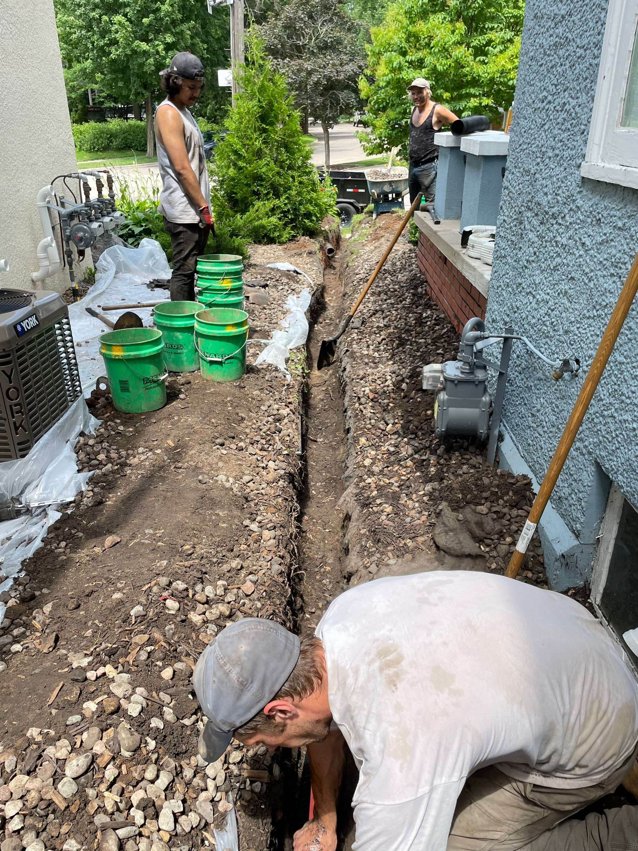 Peter's French Drain and Roof Runoff System Upgrade by Waterproofing Northeast