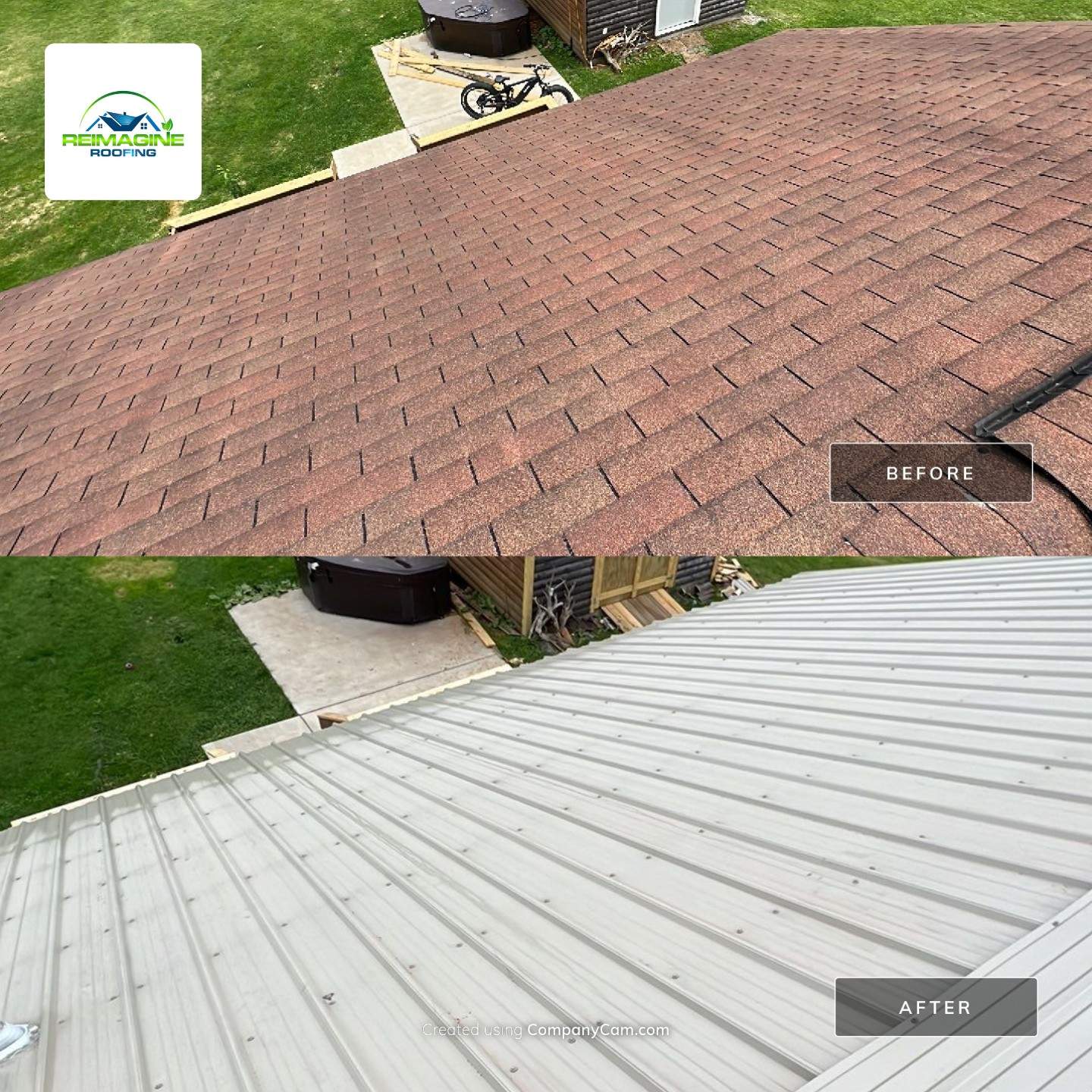 Light Stone Exposed Fastener by Reimagine Roofing