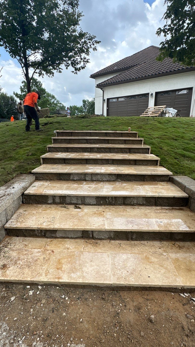 🏡 Duane’s Complete Retainer Wall & Hardscape Walkway by Texas Urban Elements
