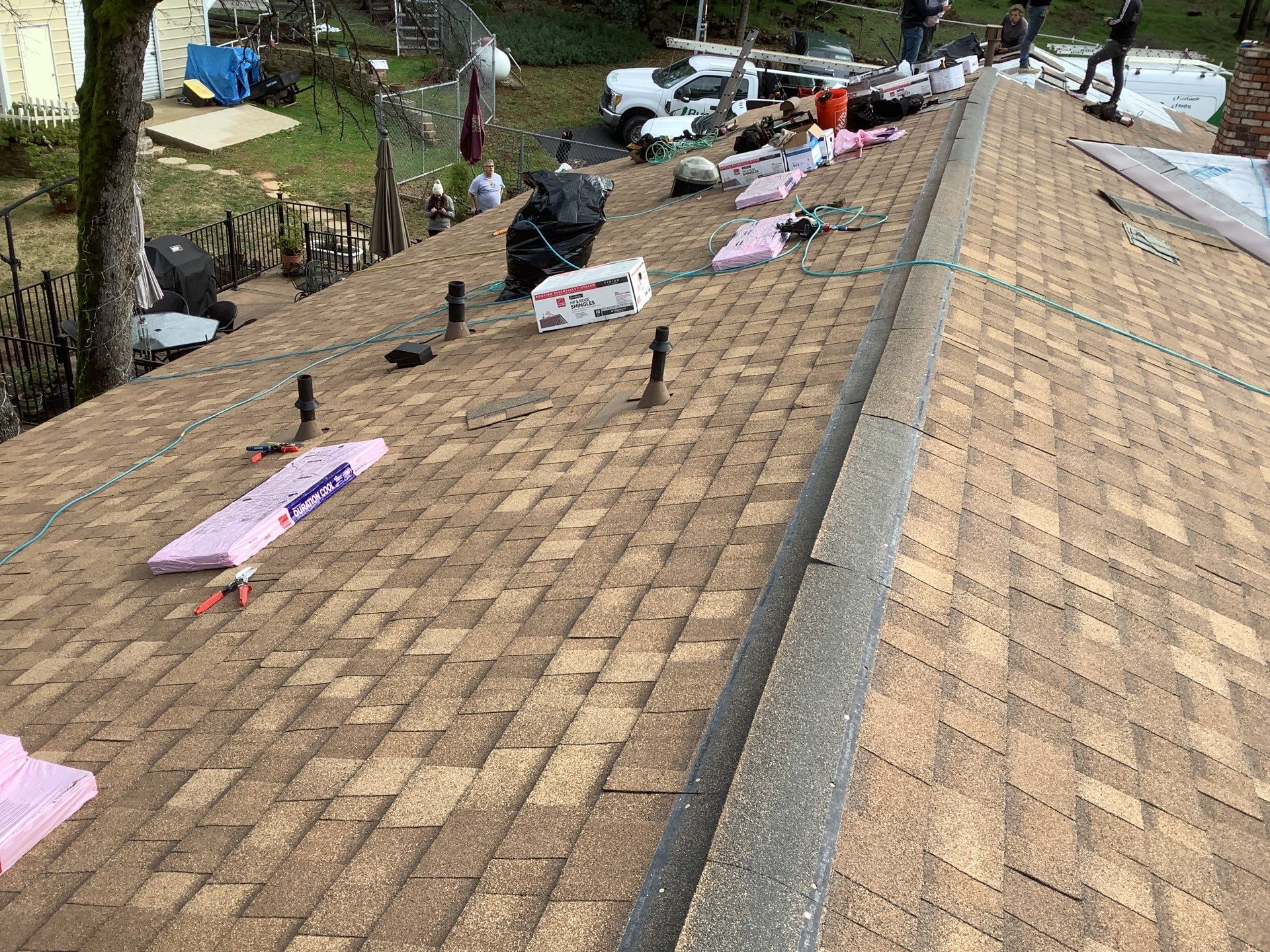 Residential Roofing Installation using Owens Corning Roofing Shingles by Byers Enterprises 