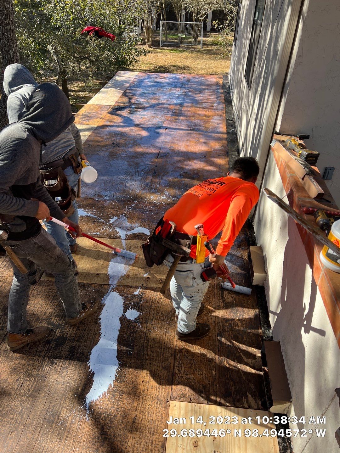 Residential Flat Roof Replacement using Mulehide Modified Bitumen Roofing by Premier Roofing and Contracting