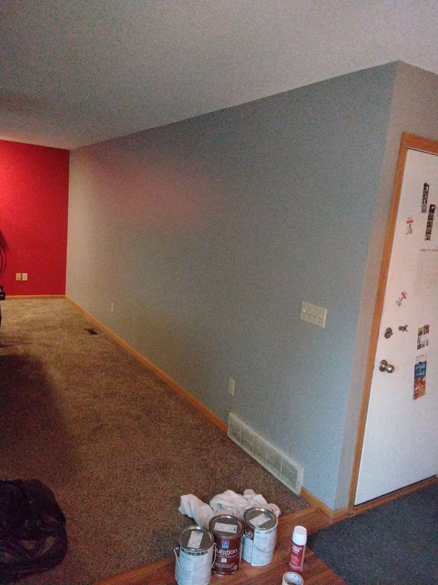 Repaint Accent Walls with Color Change and drywall repairs by Midwest Paint LLC