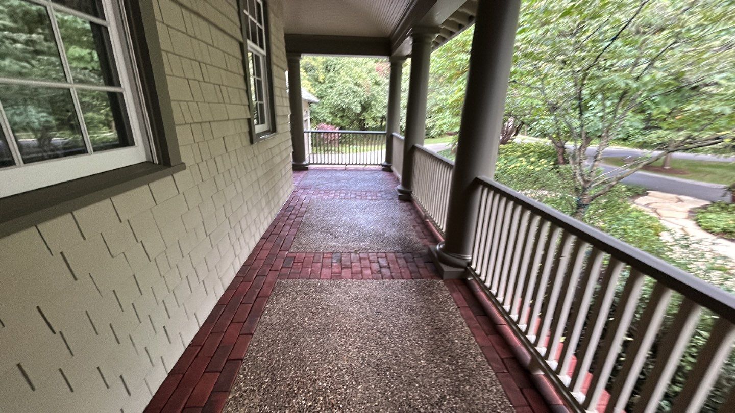 natural stone using Algaecide, soft wash soap by Northern Power Washing LLC.