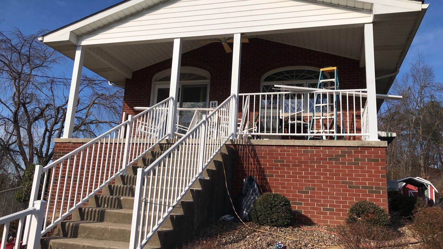 Porch Update using Westbury Aluminum Railing by Secure Construction Company Inc
