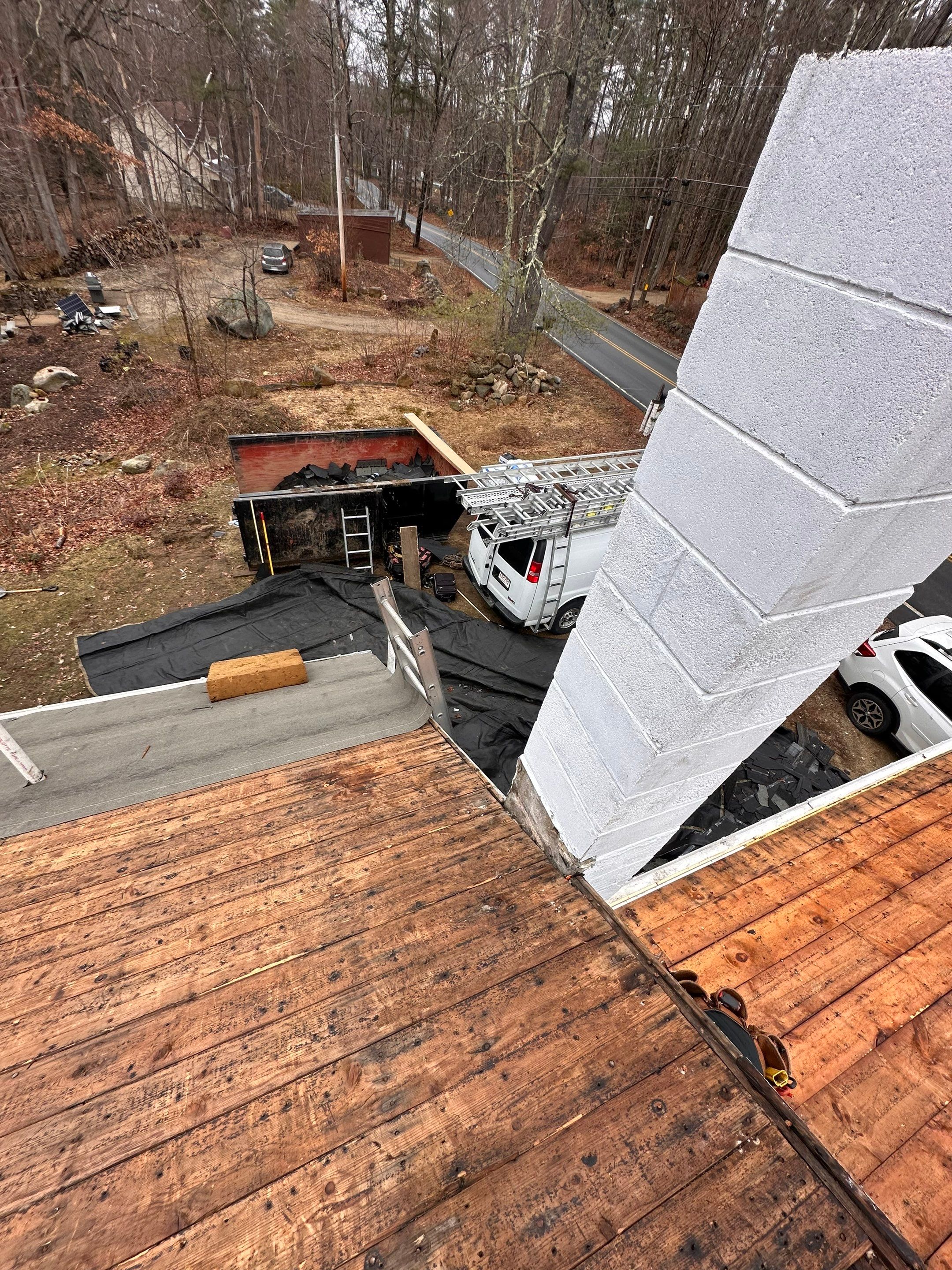 Project in Barrington, NH by Tall pine roofing