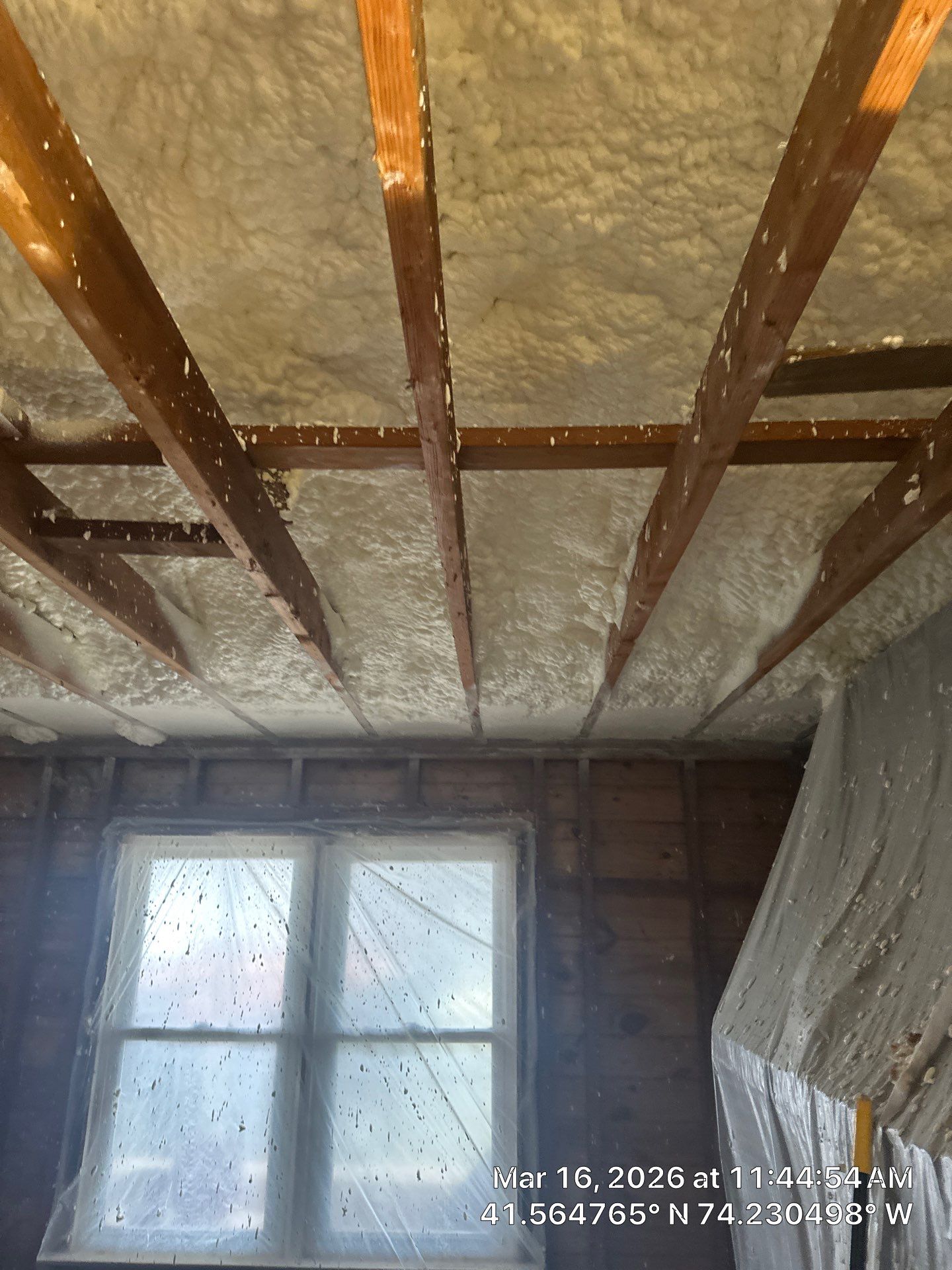 Exterior Walls using Closed Cell Spray Foam by NYS Foam & Energy