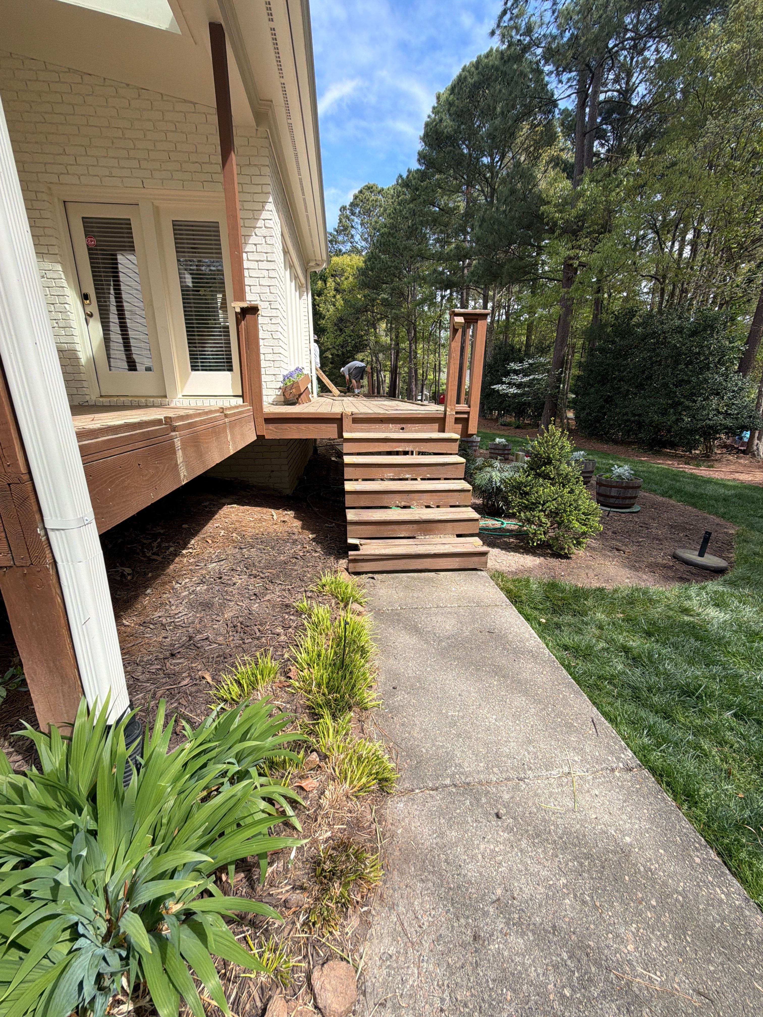 Deck Stain, Round Balusters & Screened Porch Transformation by Billy Weatherspoon Contractor