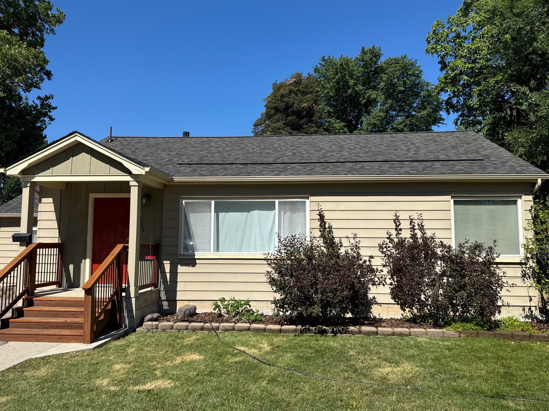Residential Roof Replacement With Gray Architectural Shingles in Boise by Olive Roofing