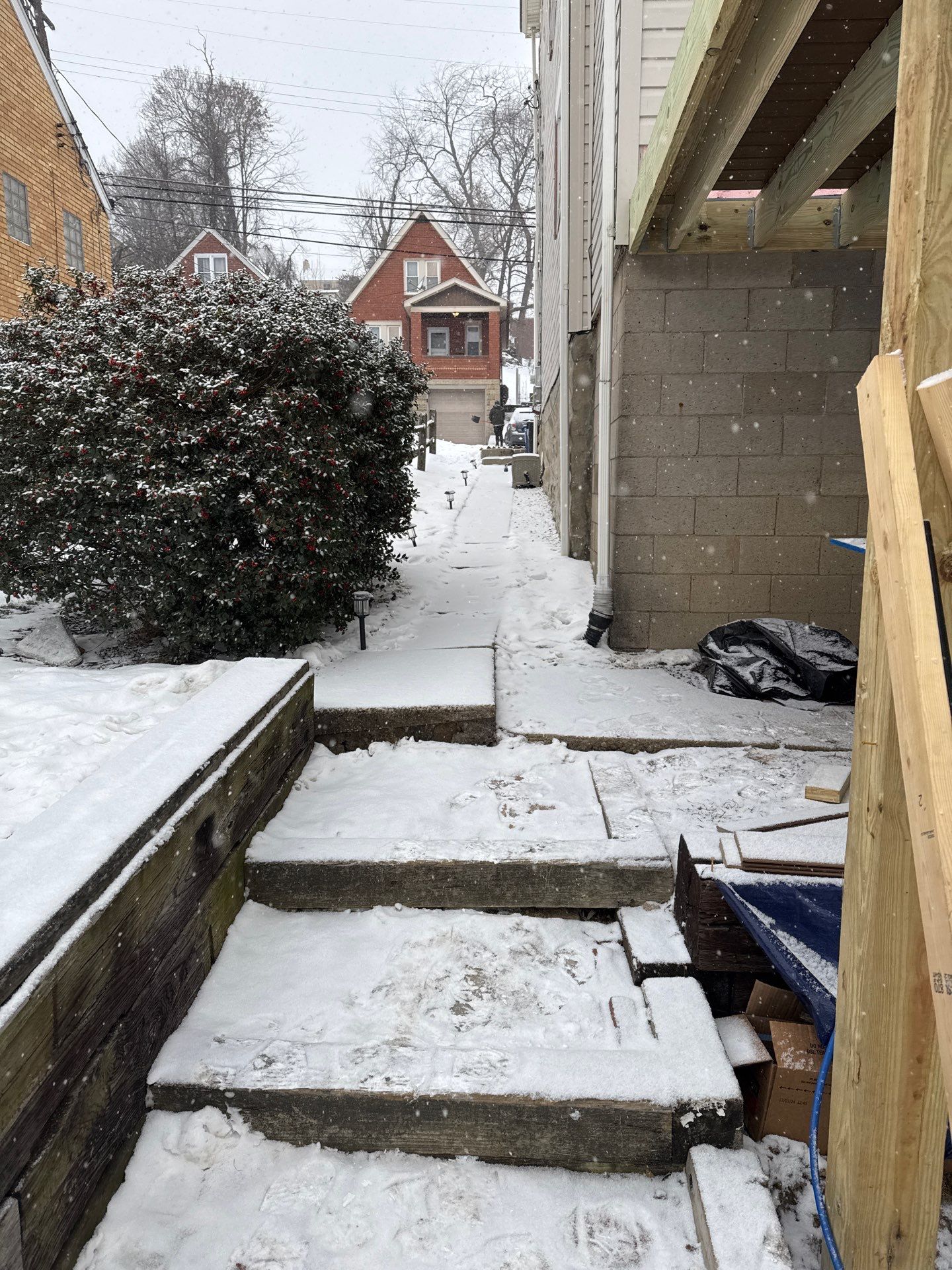 Deck and door by Cousins Roofing Siding & Decks