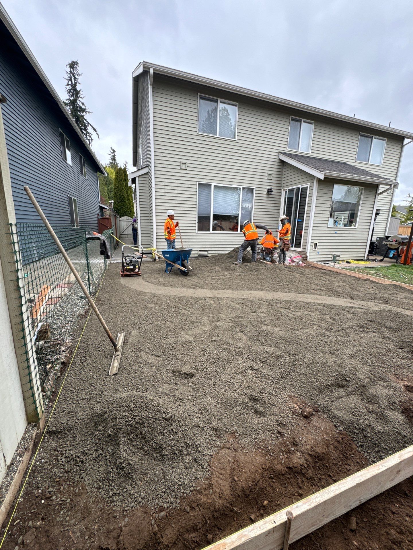 Benedict | Stamped Concrete Back Patio by Jireh Asphalt & Concrete Inc 