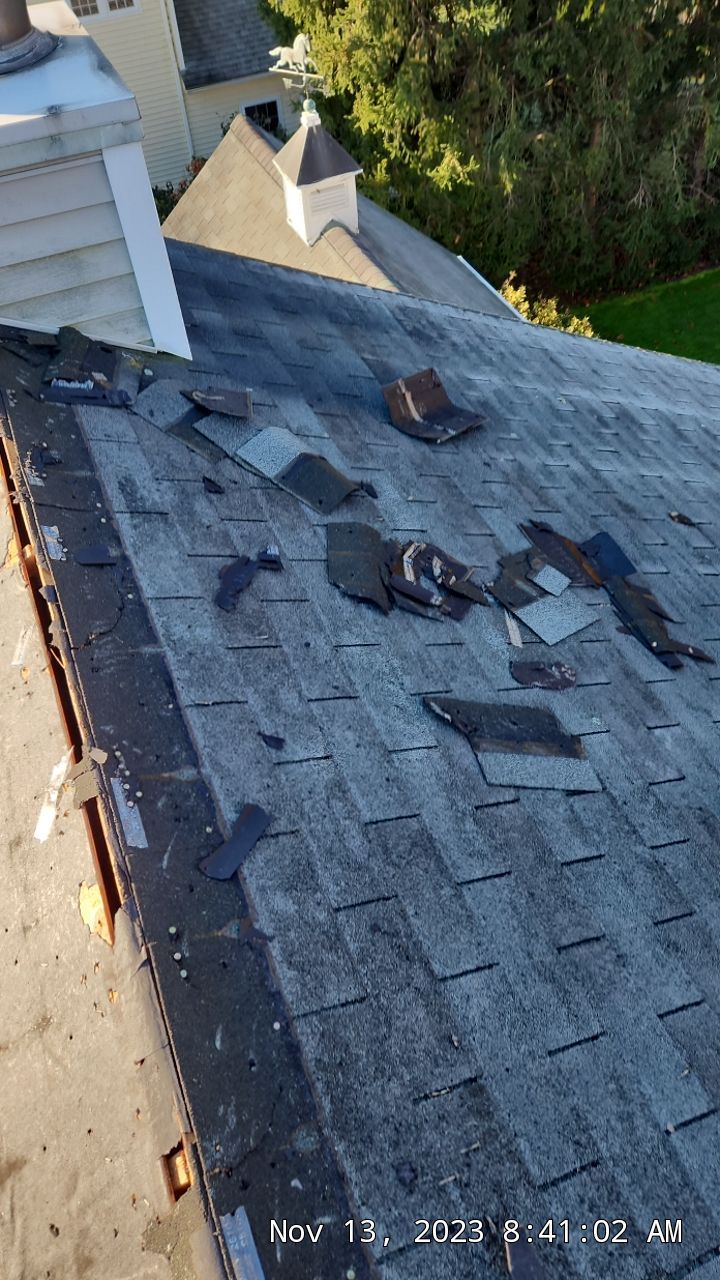 Residential Roofing Installation using Certainteed Landmark Moire Black by A Plus Exterior