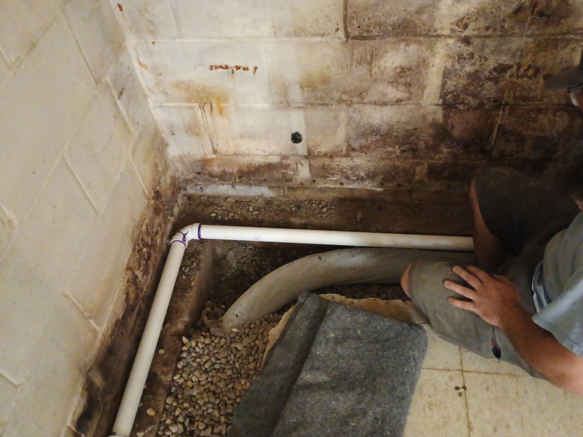 Interior Drain Tile Installation in Columbia Heights, MN by Waterproofing Northeast