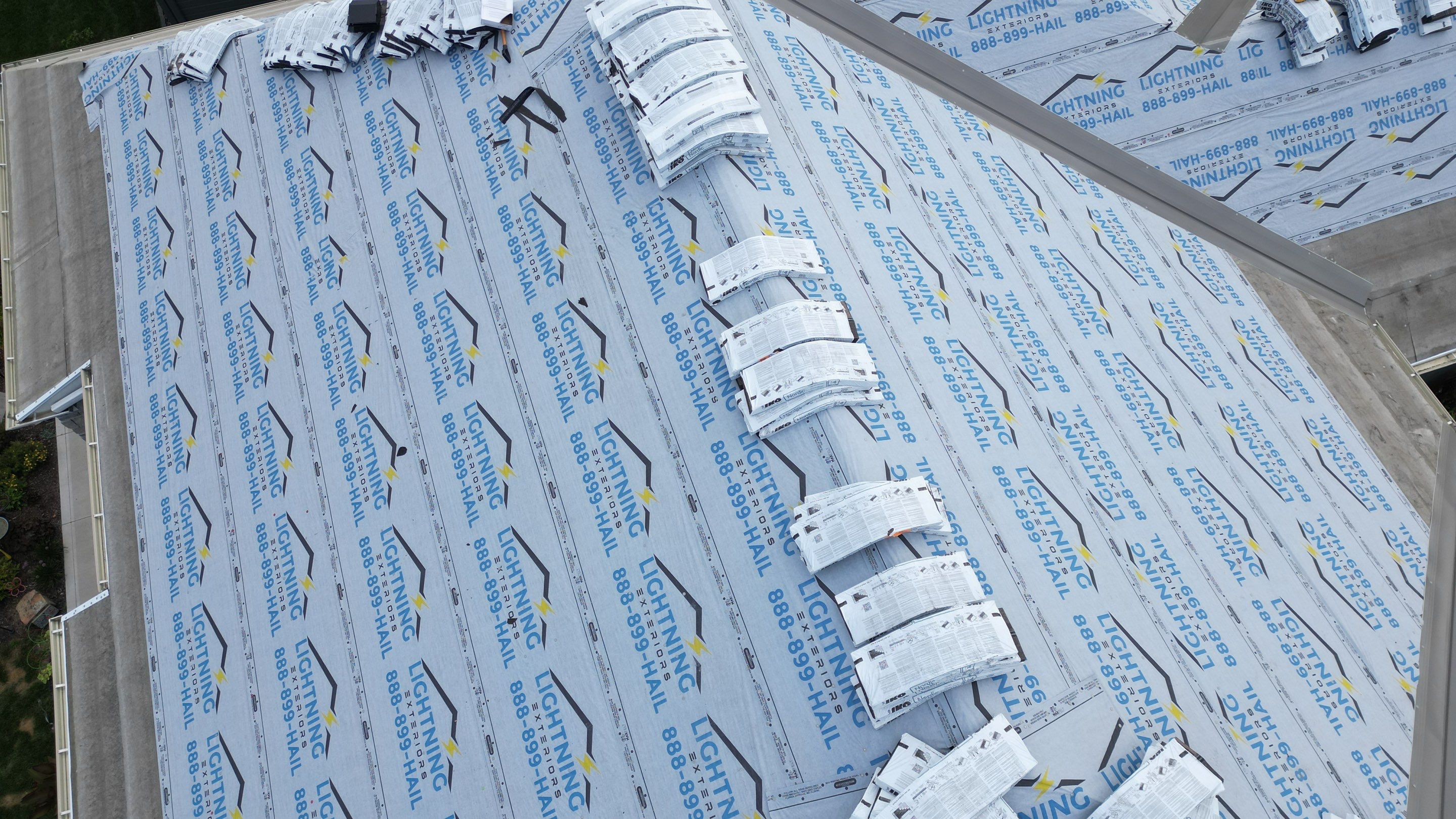 Residential Roofing Installation using IKO Nordic Cornerstone Impact Resistant Class 4 by Lightning Exteriors
