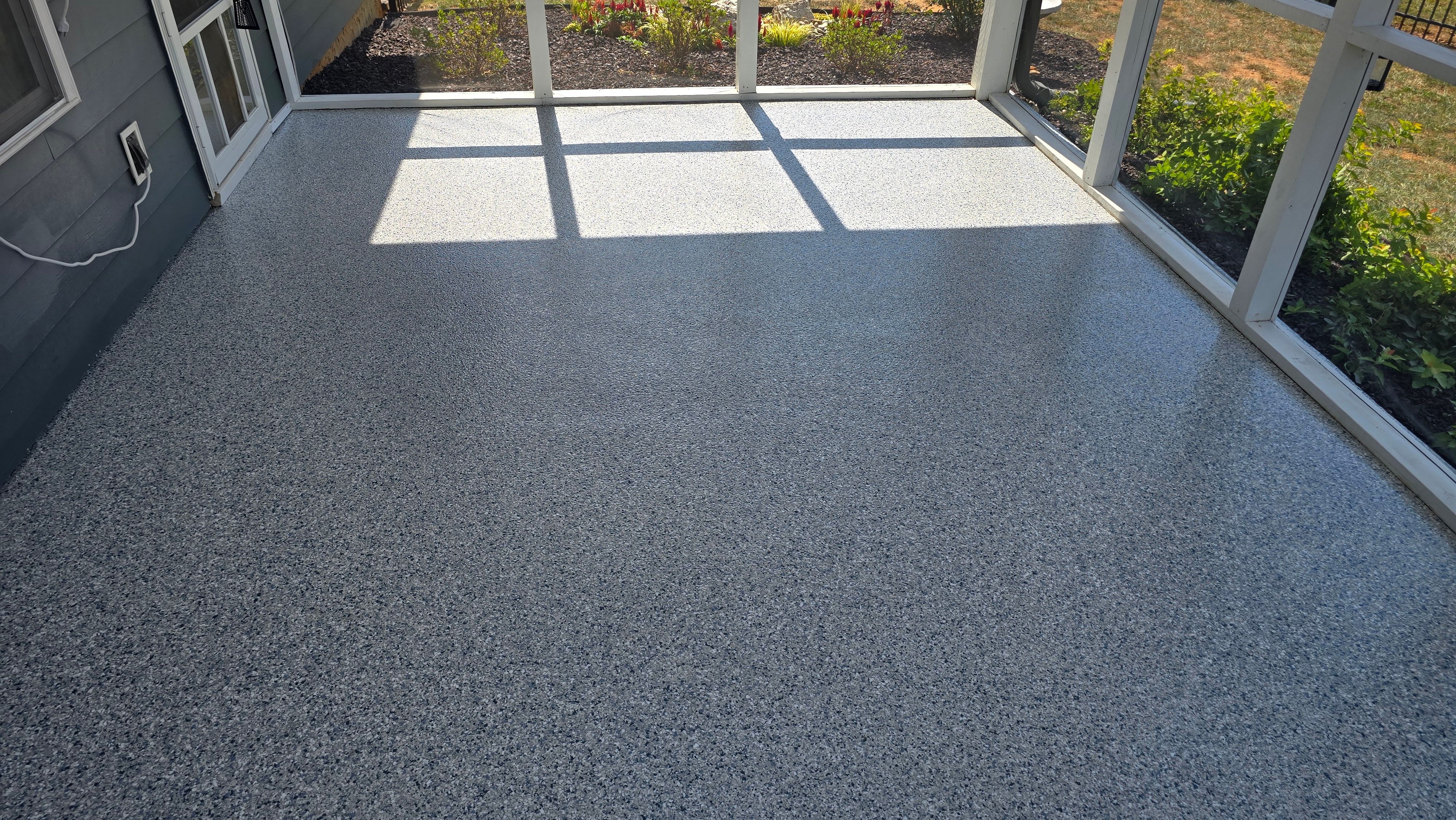 Two Porches Completed Using Tidal Wave & Creekbed by Elite Floor Solutions