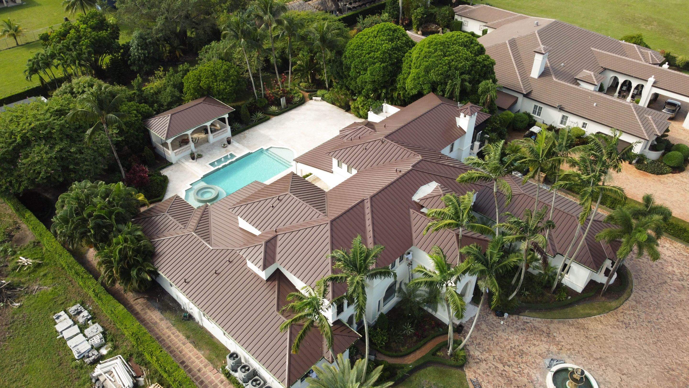 Metal Roof - Galvalume - Mansard Brown by Istueta Roofing