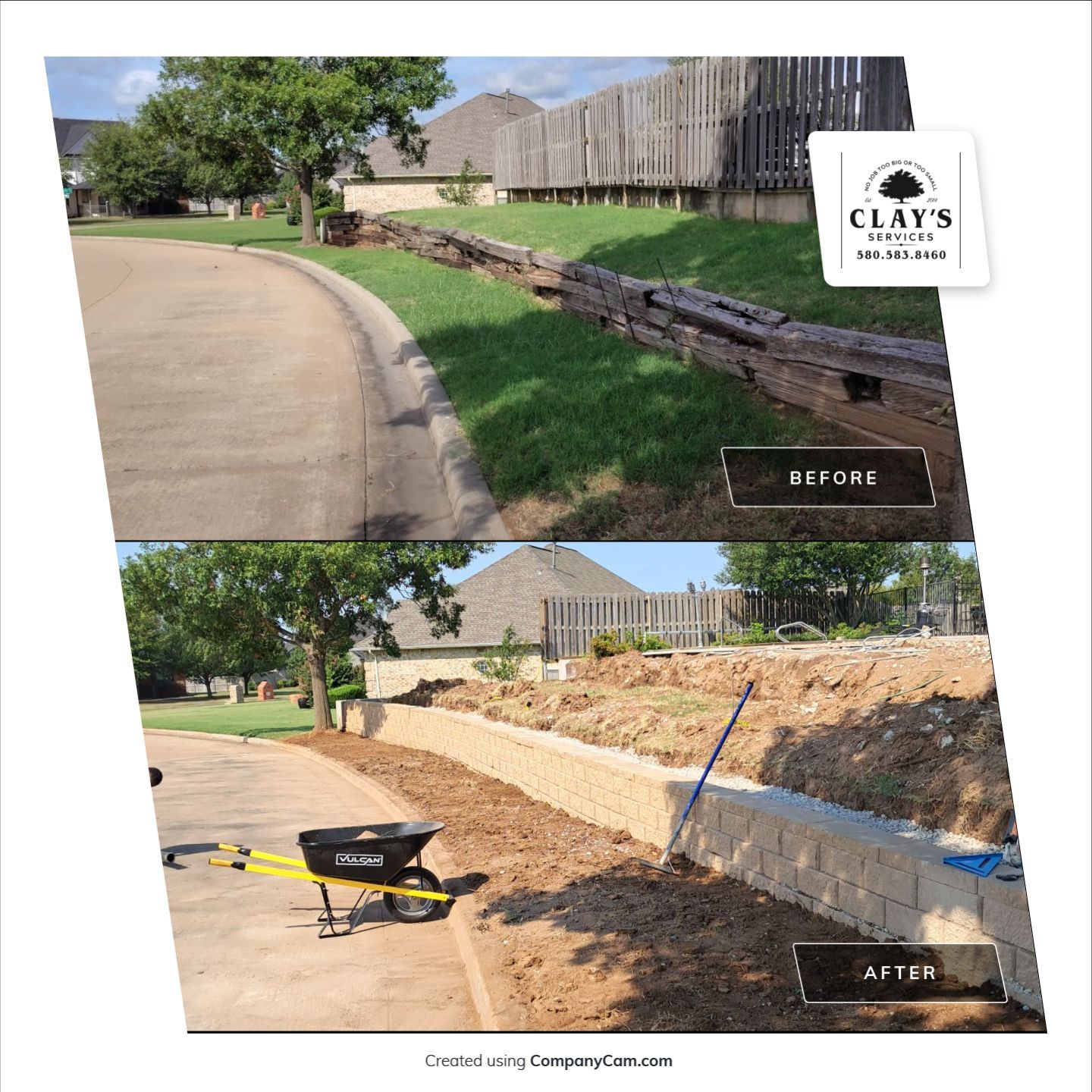 Retaining Wall by Clays Services Inc