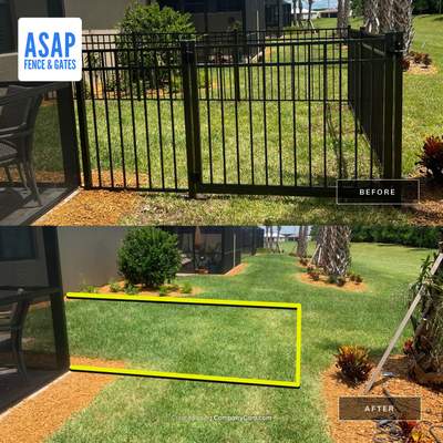 Aluminum Fence Installation using 3 Rail Aluminum Fence