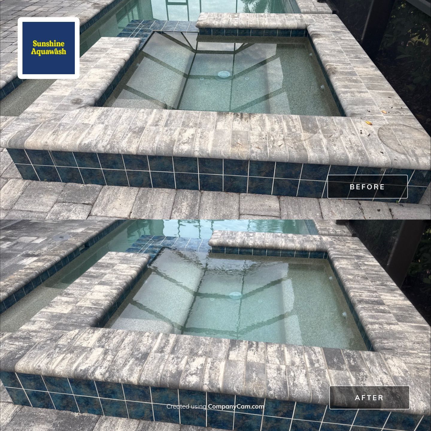 Paver Pool Deck Cleaning, Screen Enclosure & Front Entrance Cleaning – Cresswind at Lakewood Ranch, FL 34211 by Sunshine AquaWash