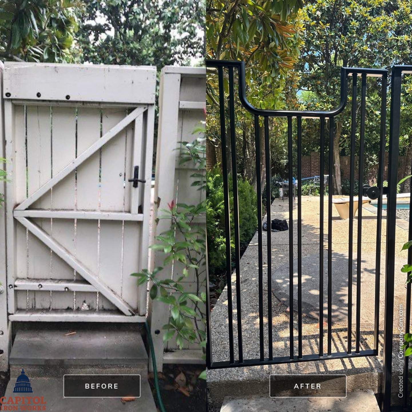 Custom Iron Fence & Gate – Residential Exterior – Washington, DC by Capitol Iron Works