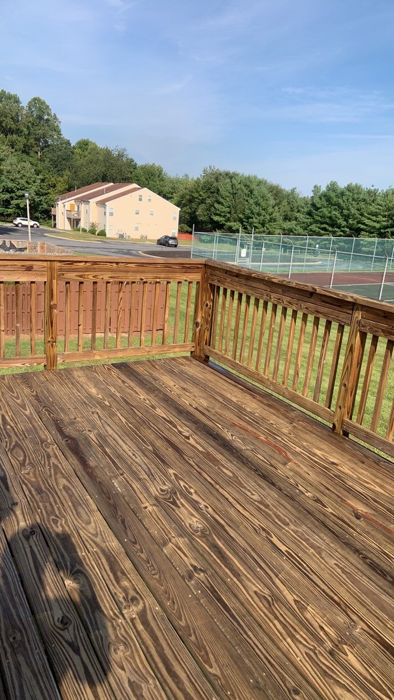 Deck Refinishing using Powerwasher by A1 NERDY HOMES LLC