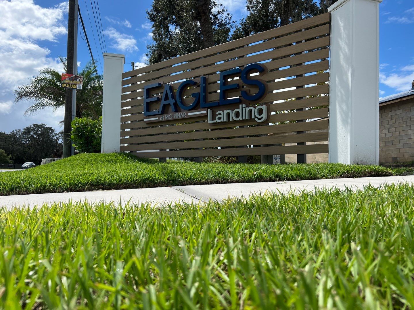 Eagles landing Channel Letters on Backer by SignCrafters