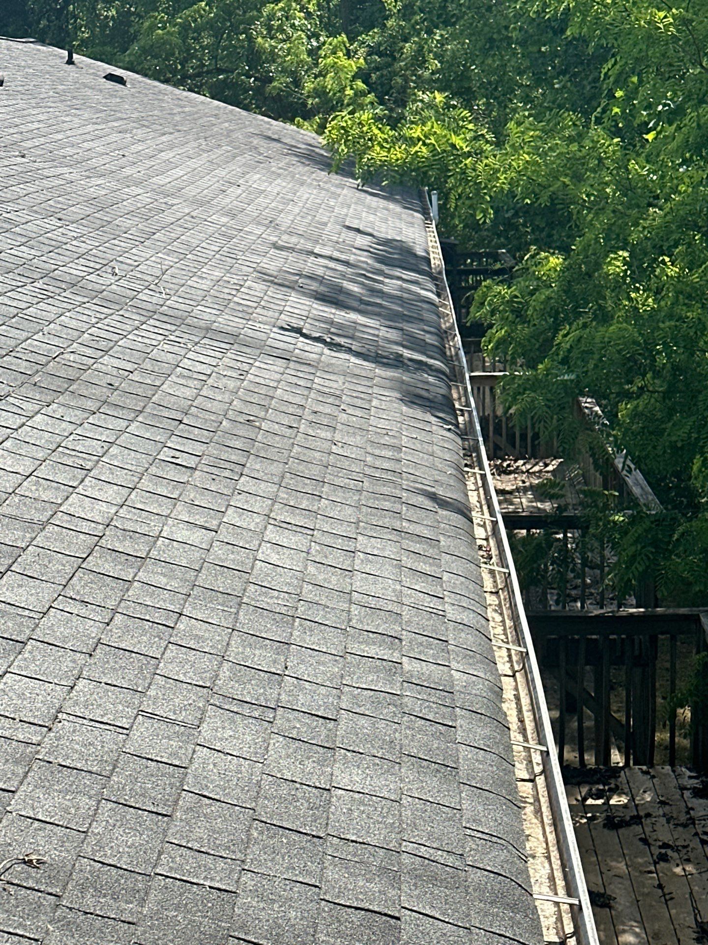 Commercial gutter cleaning Greensboro & Winston-Salem after photo with clean gutters