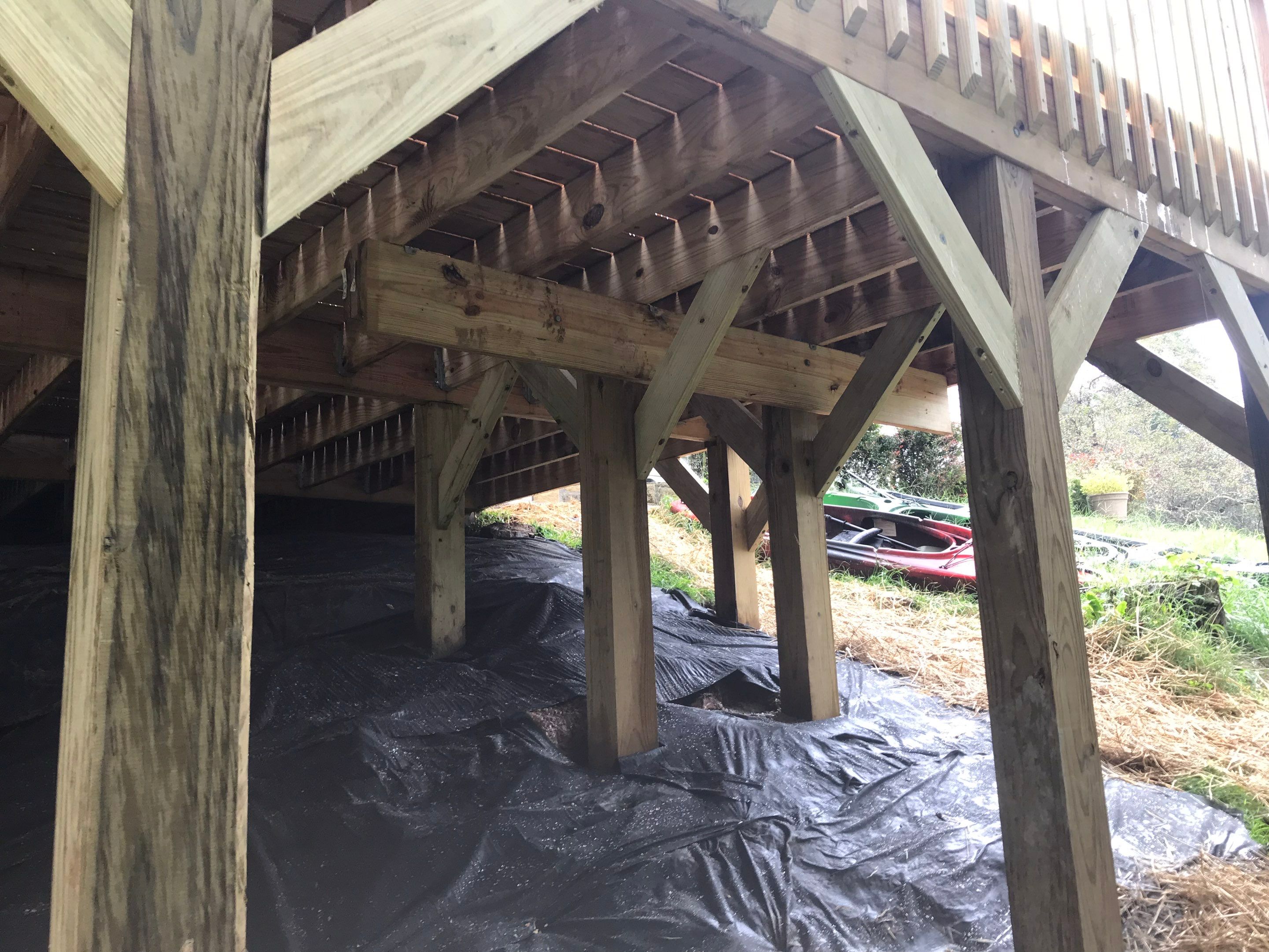 Deck Installation using Pressure Treated Lumber by Secure Construction Company Inc