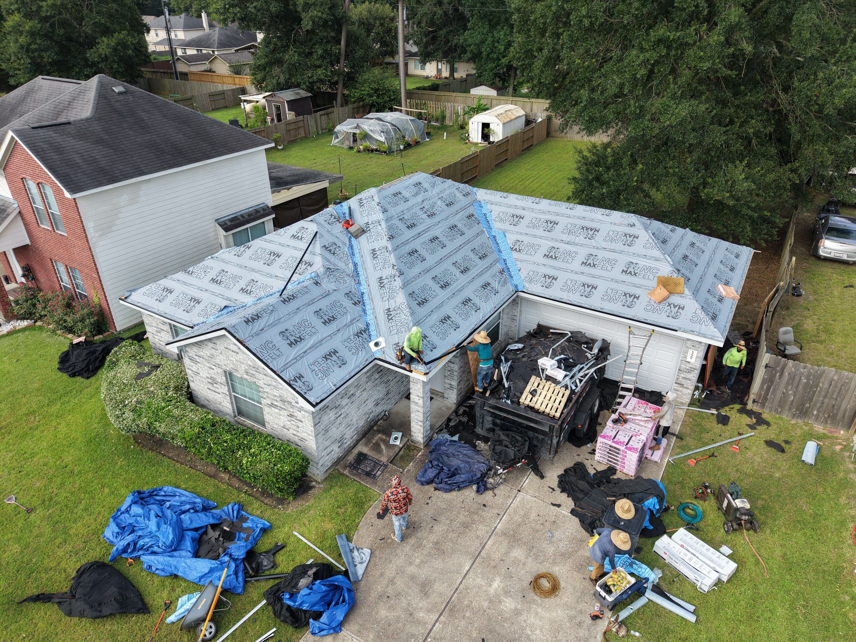 Owens Corning Duration Shingle Roof Replacement in Willis, Texas by Abbott Roofing Company