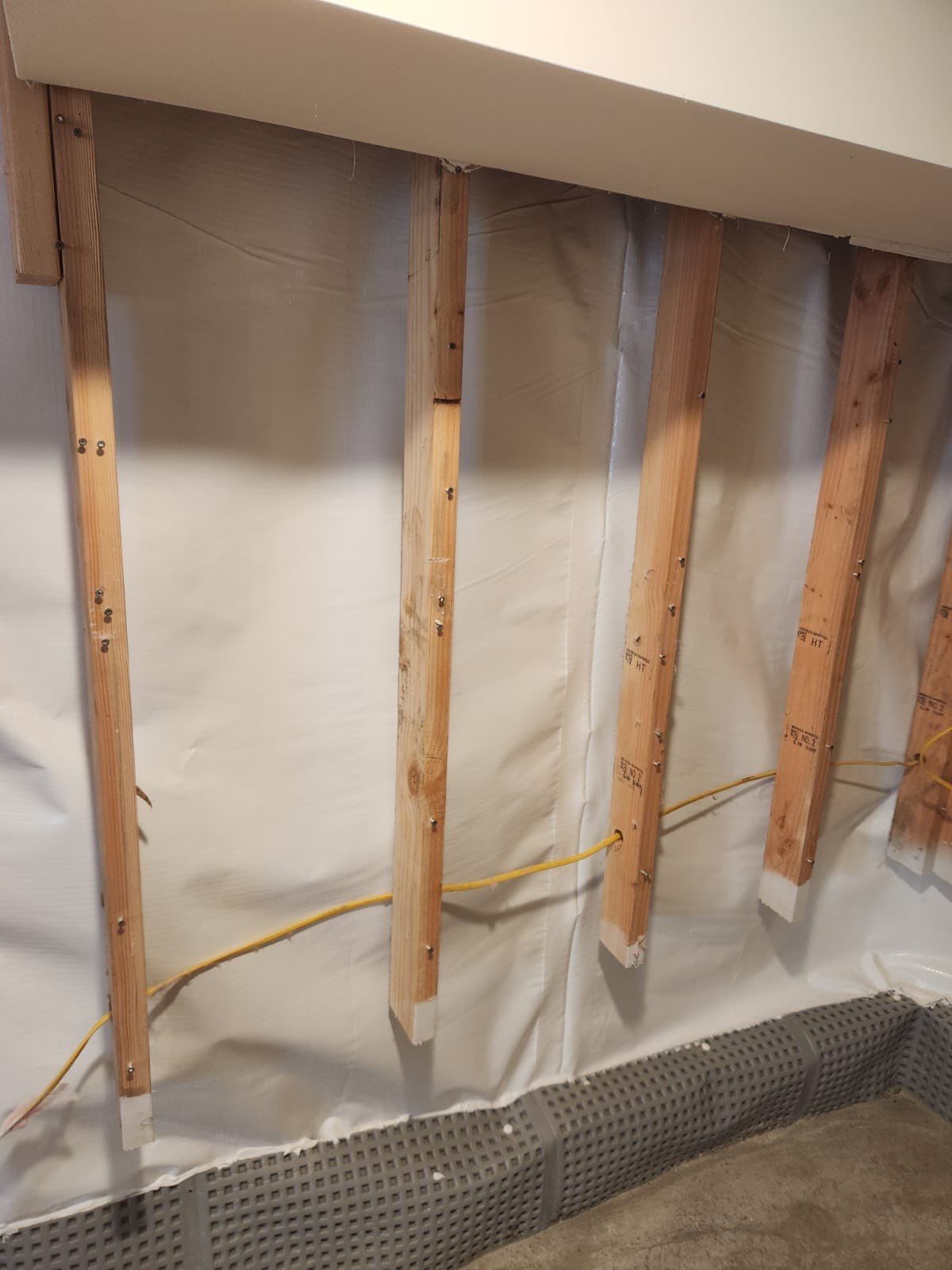 Interior French Drain & Wall Vapor Barrier Boonton NJ by Pure Service Pro, LLC 