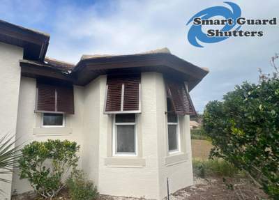 Decorative Bahama Shutters in Chocolate Brown