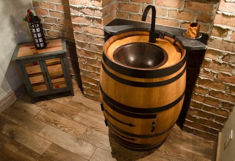 Wine Cellar Bathroom by Zengel Group