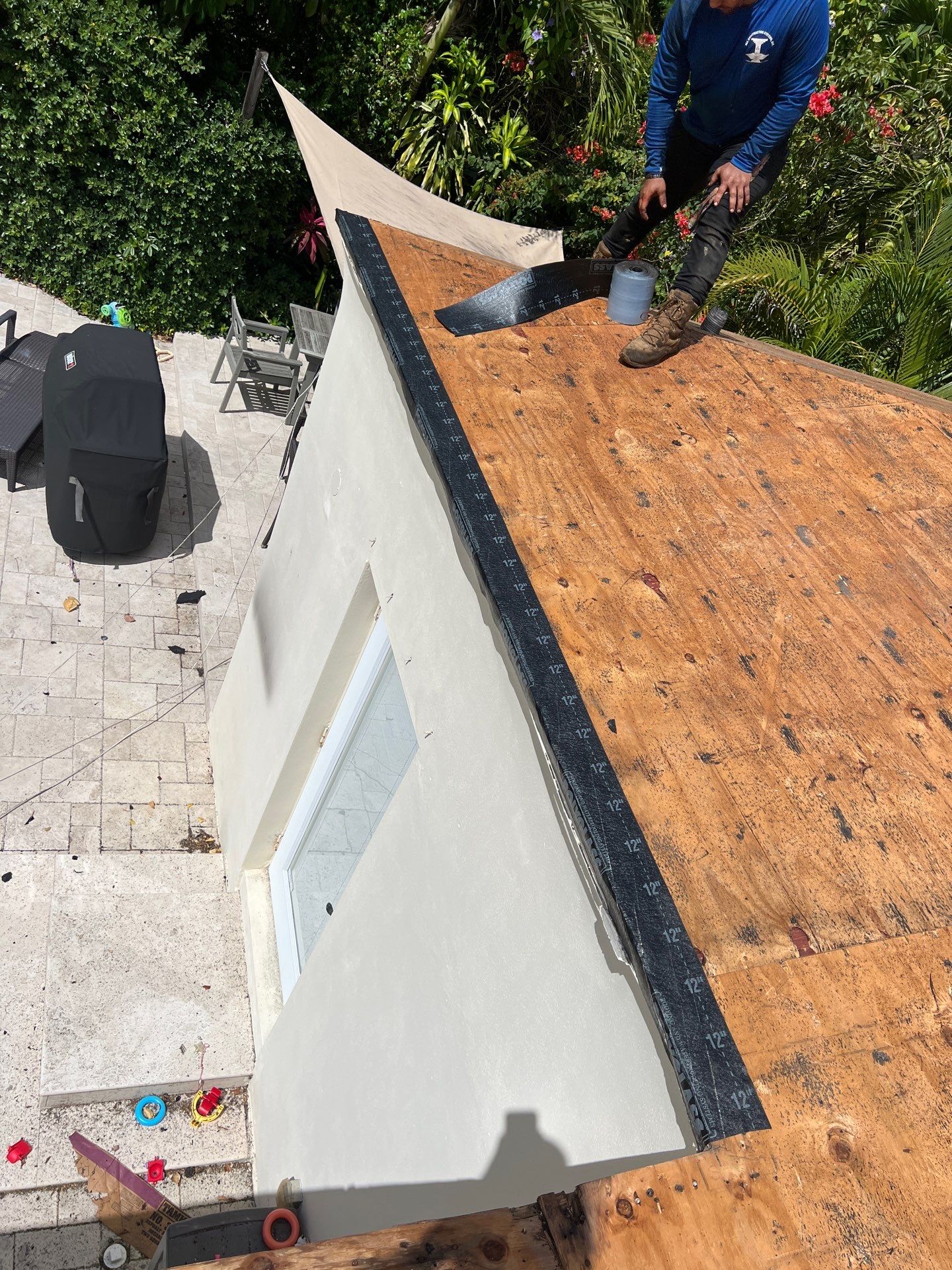 Chimney Roof Flashing Repair and New Roof by The Goat Contractor ( Giampri Corp)
